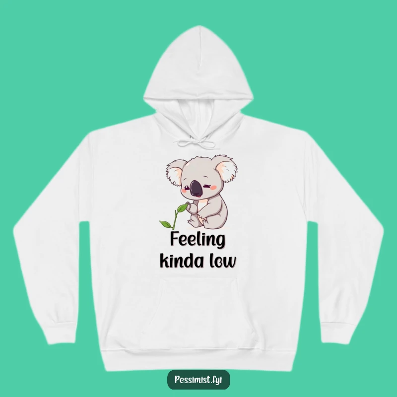 Cozy Funny Koala Leaf Concern Hoodie - Warm and Comical Eco Gift