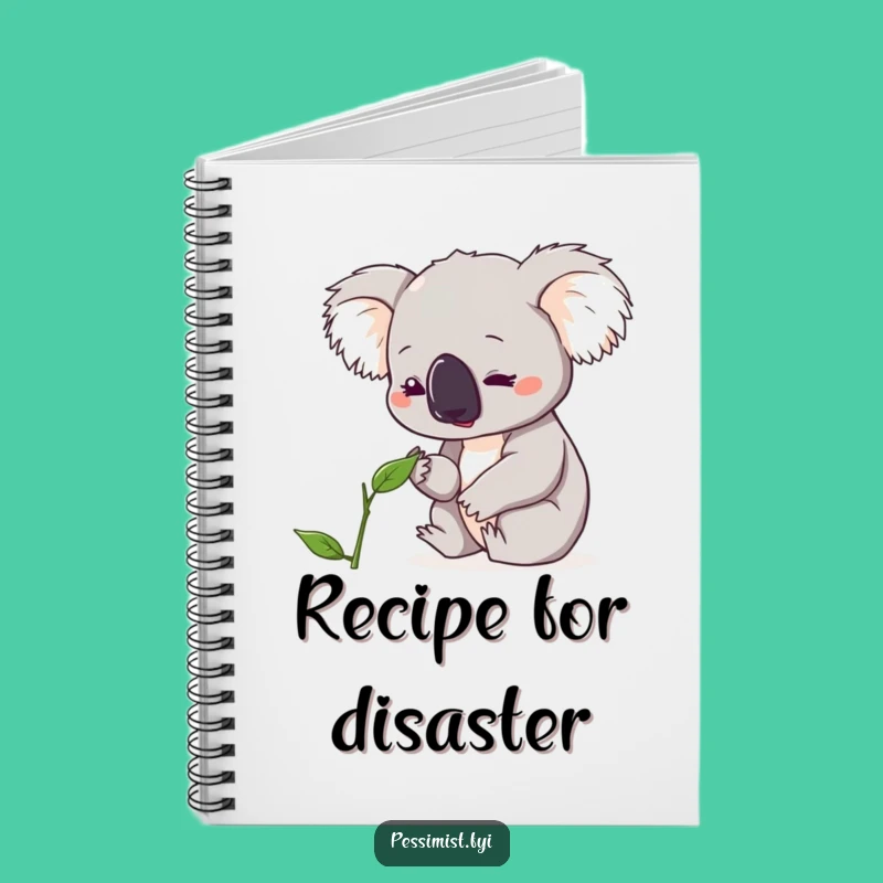 Funny Koala Leaf Notebook - Jot Down Ideas with Eco-Humorous Flair